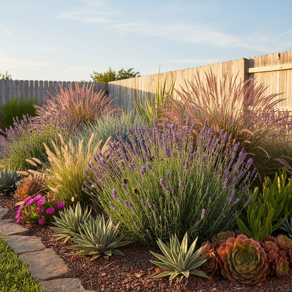 Hardy drought-tolerant plants and shrubs for easy-care garden border