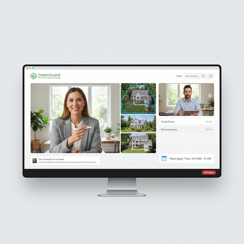 Professional video call consultation with landscape specialist